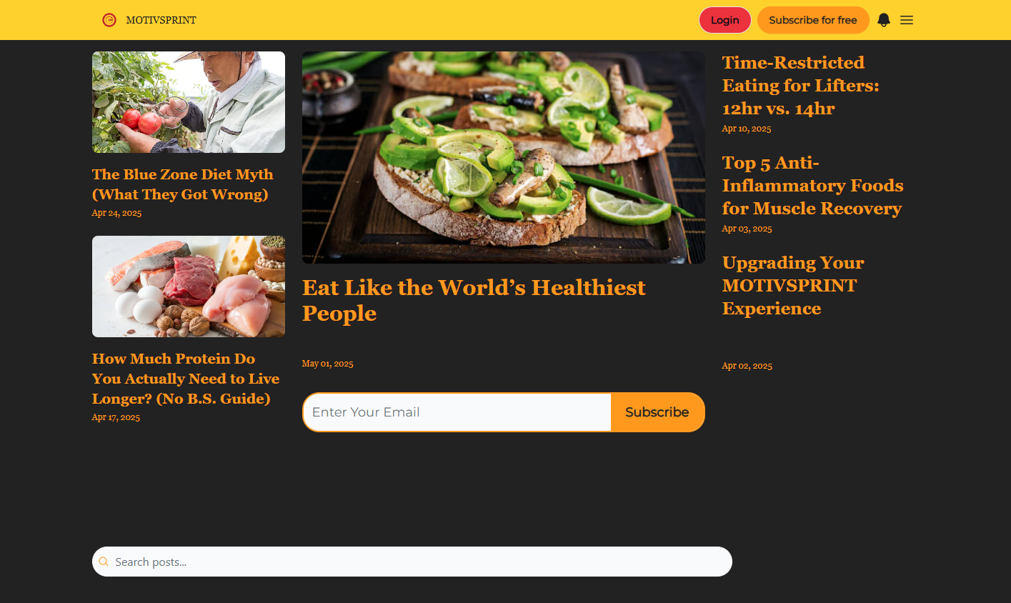 MOTIVSPRINT landing page screenshot