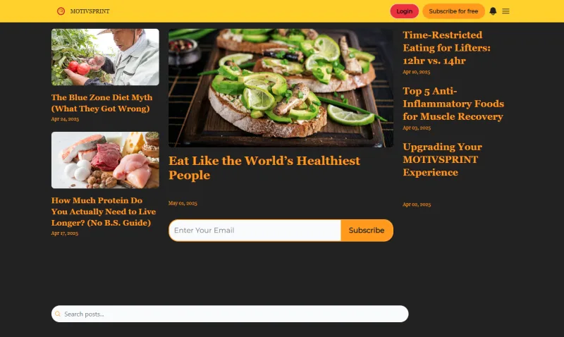 MOTIVSPRINT health and wellness content website